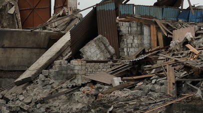 Последствия ракетного удара украинских военных по освобождённому городу в Запорожской области