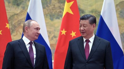 Владимир Путин и Си Цзиньпин на встрече в феврале