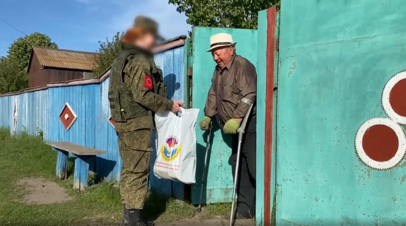 Доставка  гумпомощи на освобождённой территории ЛНР