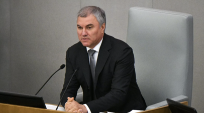 Володин назвал деградацией предложение МВД Эстонии заняться недружественными гражданами