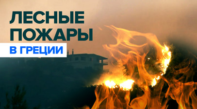 В пригороде Афин объявлена эвакуация из-за лесных пожаров видео