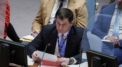 Полянский показал на заседании Совбеза ООН фотографии детей, убитых обстрелами ВСУ в ДНР