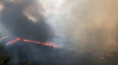 Лесные пожары на севере Испании видео