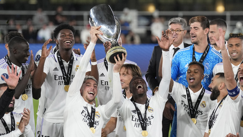 Гол Бензема после ошибки Траппа, спасения Куртуа и достижение Алабы: как «Реал» в пятый раз выиграл Суперкубок УЕФА