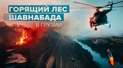 Тушение леса Шавнабада в окрестностях Тбилиси видео