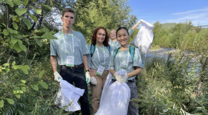 Волонтёры РЭО собрали 950 кг отходов на прибрежной территории одной из рек Камчатки