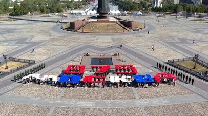 У стен Музея Победы более 200 человек поздравили Москву с 875-летием