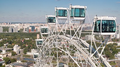 Колесо обозрения Солнце Москвы работает в ограниченном режиме из-за потока посетителей
