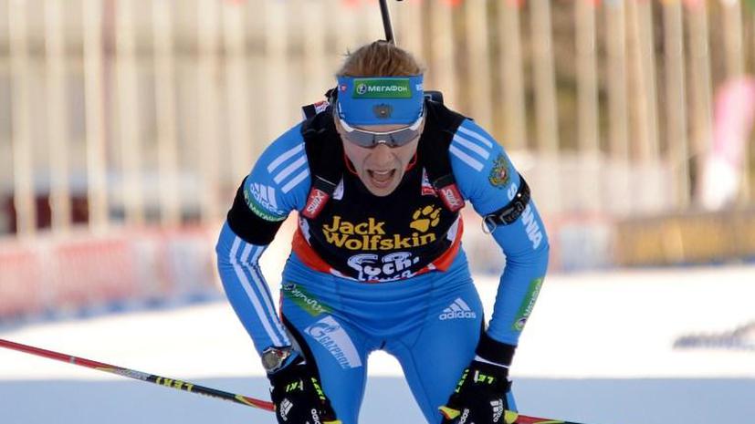 Ольга Зайцева завоевала серебро на старте сочинского этапа Кубка мира по биатлону