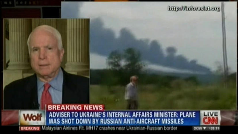 Сенатор Маккейн нашёл следы КГБ в крушении самолёта Boeing 777 Malaysian Airlines под Донецком