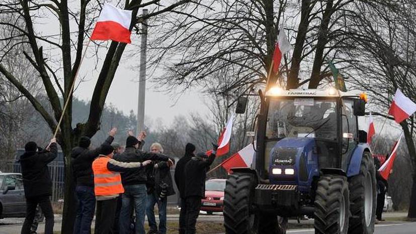 ​В Польше фермеры заблокировали железную дорогу Москва — Варшава