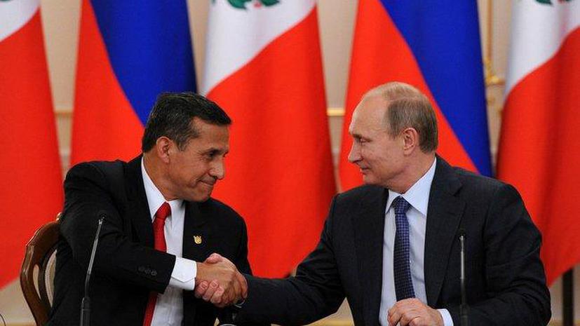 Лидеры РФ и Перу Владимир Путин и Ольянта Умала договорились об активном сотрудничестве