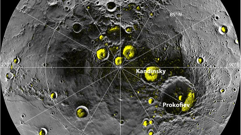 Станция Messenger обнаружила огромные залежи льда на Меркурии