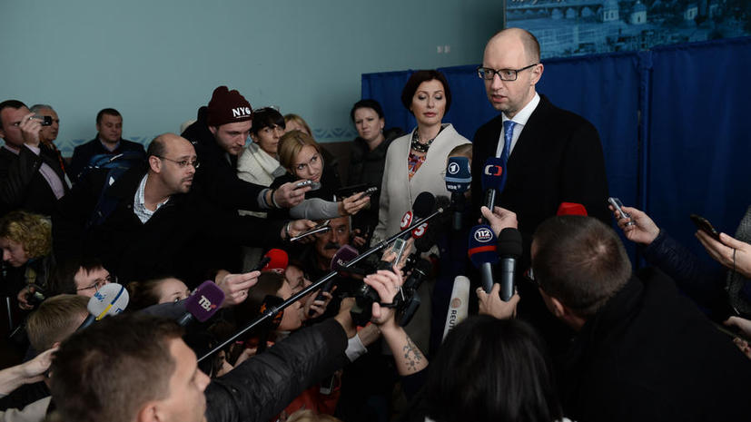 После подсчёта 40% протоколов на выборах в Раду лидирует Народный фронт Арсения Яценюка