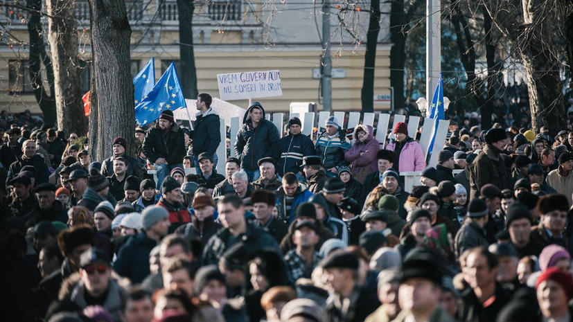 В столице Молдавии граждане митингуют против кандидата в премьер-министры