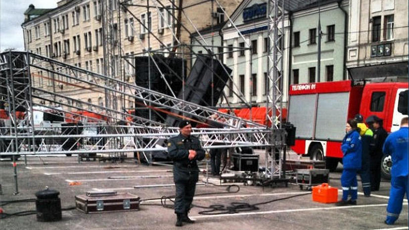 При монтаже звукового оборудования на Болотной площади погиб 25-летний рабочий