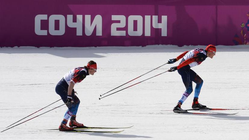 Российские лыжники заняли весь пьедестал по итогам олимпийской гонки на 50 км