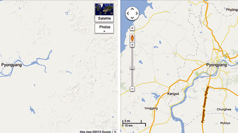 На Google Maps появилась детальная карта Северной Кореи