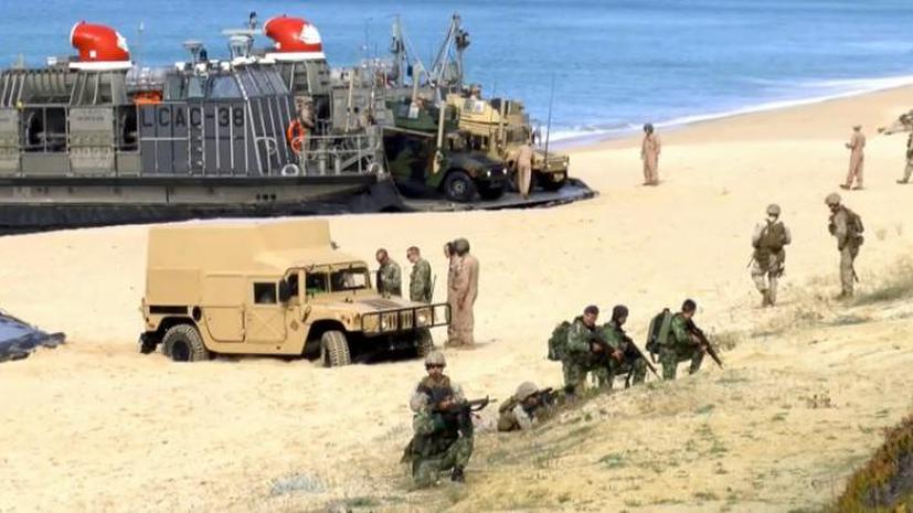 СМИ: Морпехи НАТО с трудом высадились на берег Португалии