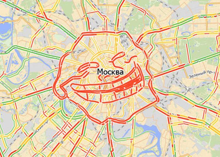 Блогеры подозревают «Яндекс.Пробки» в сговоре с московской мэрией