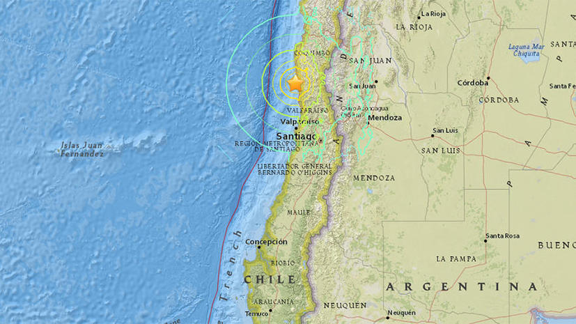 Мощное землетрясение потрясло Чили
