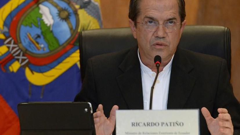 Глава МИД Эквадора: Мы ведём переговоры с Россией на тему Сноудена